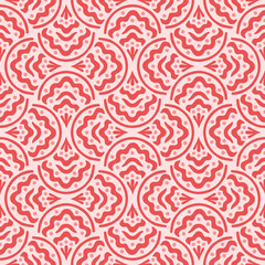 Vector seamless hand drawn pattern, fish scale print. Beautiful asian style design for textile, backgrounds, wallpaper, wrapping paper.