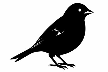 wallcreeper sihouette black vector