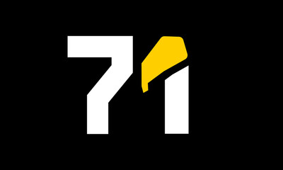 excavation number yellow logo simple modern unique