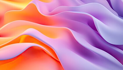 Fototapeta premium Abstract wavy folds of vibrant colours. Soft, fluid, and dynamic shapes blend seamlessly, creating a captivating visual experience
