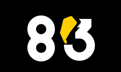 excavation number yellow logo simple modern unique