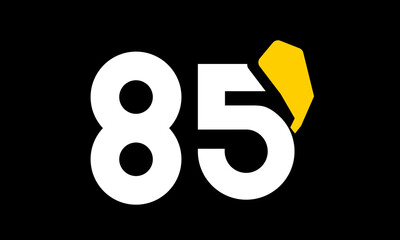 excavation number yellow logo simple modern unique