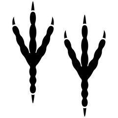 sparrow bird footprint vector drawing.