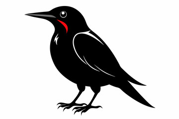 wallcreeper sihouette black vector