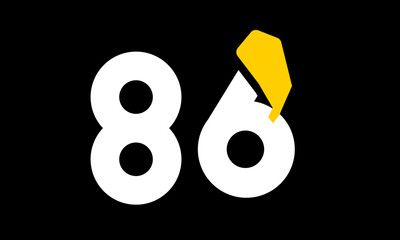 excavation number yellow logo simple modern unique