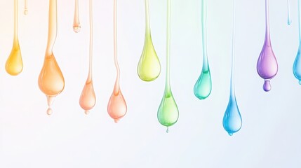 Chromatic haze effect with a streaming vibrant drop element