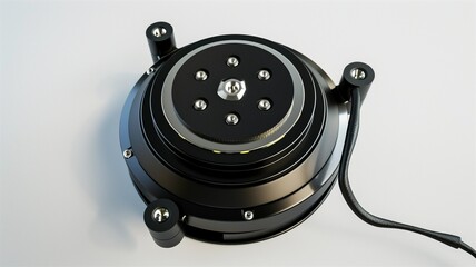 Photorealistic image of a magnetic heat sensor disc on a white background