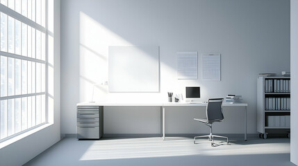 Bright Minimalist Modern Office Interior