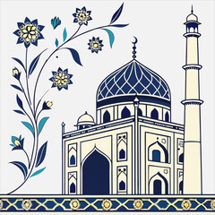  a luxurious islamic dome and mihrab pattern design