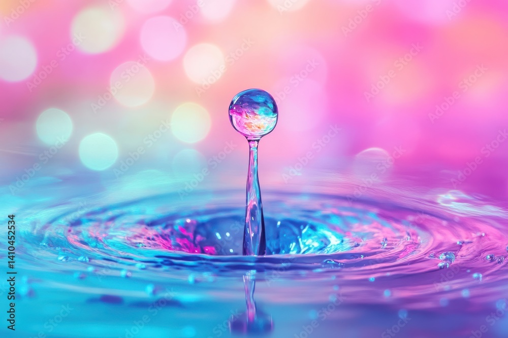 Fototapete pastel shine effect with a twisting vibrant drop element