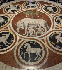 Obraz premium The Cathedral of Siena. Floors. Italy