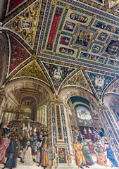 Fototapeta premium The Cathedral of Siena. Piccolomini Library. Italy