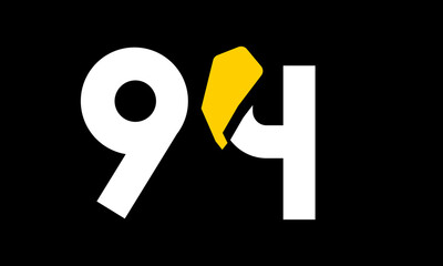 excavation number yellow logo simple modern unique