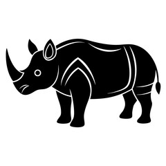 Animal Rhinoceros silhouette vector illustrator