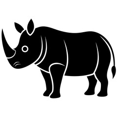 Animal Rhinoceros silhouette vector illustrator