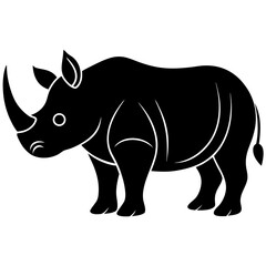 Animal Rhinoceros silhouette vector illustrator