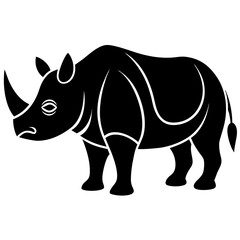 Animal Rhinoceros silhouette vector illustrator
