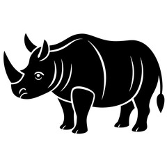 Animal Rhinoceros silhouette vector illustrator