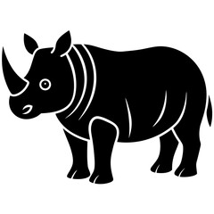 Animal Rhinoceros silhouette vector illustrator