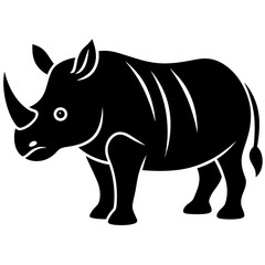 Animal Rhinoceros silhouette vector illustrator