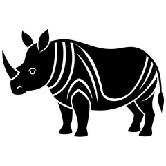 Animal Rhinoceros silhouette vector illustrator