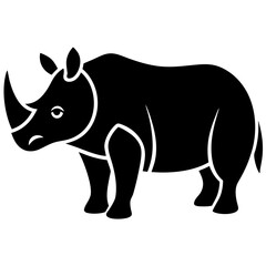 Animal Rhinoceros silhouette vector illustrator