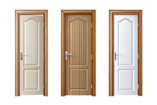 a set of home door elements for opening and closing door