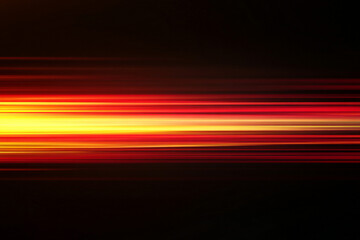 Fiery sunset streaks across a dark canvas, capturing the vibrant energy of a blazing summer evening with bold horizontal lines and a warm color palette.