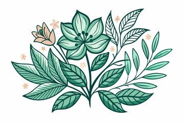 Elegant and detailed flower vector illustration perfect for a wide range of design projects including wedding invitations, greeting cards, botanical prints, textile patterns, logo design, and digital 