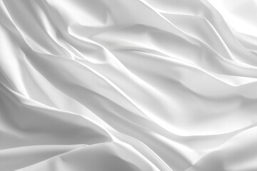 Obraz premium Elegant white silk fabric flowing gracefully, a serene and peaceful image with soft lighting and subtle texture.