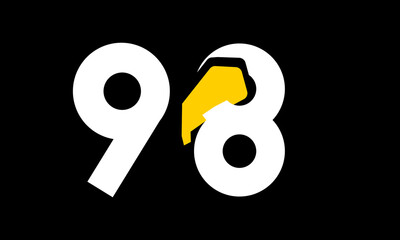 excavation number yellow logo simple modern unique