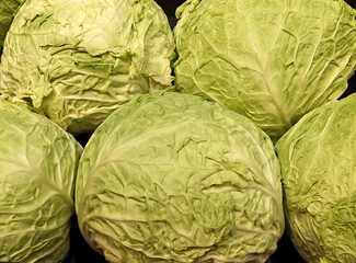 Cabbage in the supermarket. Healthy food.