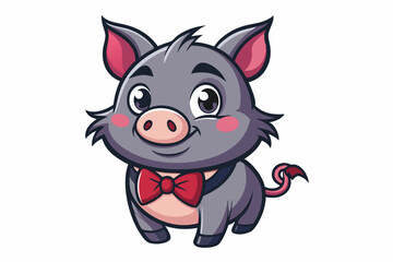 Adorable and colorful cute animal vector illustration perfect for children's books, nursery decor, educational materials, stickers, greeting cards, and cartoon-themed designs. Features charming animal