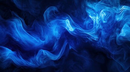 Obraz premium Abstract background featuring flowing blue smoke against a dark surface