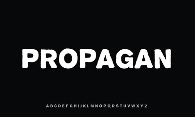 PROGAN vector font alphabet with numbers