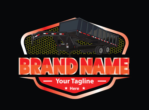 Junk removal logo design, Dumpster logo, Roll off dumpster vector design