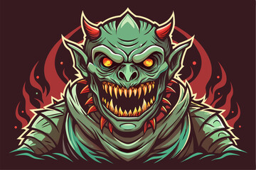 vector illustration of a skull