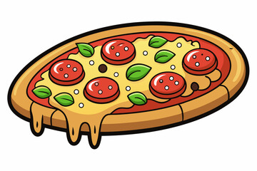 vector illustration of pizza