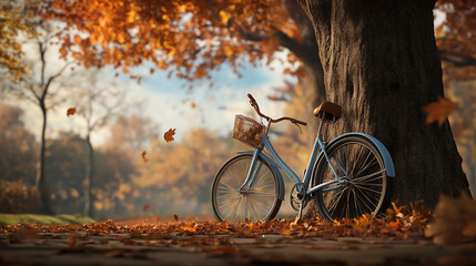 Autumn Bicycle Scene (1)