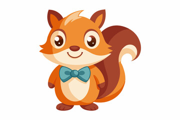 Fototapeta premium Adorable and colorful cute animal vector illustration perfect for children's books, nursery decor, educational materials, stickers, greeting cards, and cartoon-themed designs. Features charming animal