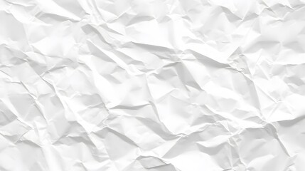 White Crumpled Paper Texture Background Seamless