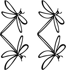 Minimal Dragonfly Pattern – Seamless Vector Background