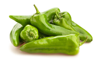 green pepper path isolated on white