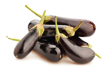 eggplant aubergine path isolated on white