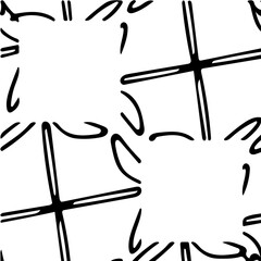 Minimal Abstract Line Composition on White Background