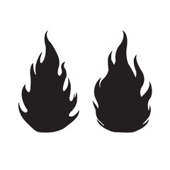 Set of vector fire icons.