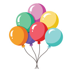 Bright and playful balloon vector bunch for kids celebration themes