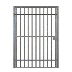 Old Jail Door, 3d illustration isolated on white background