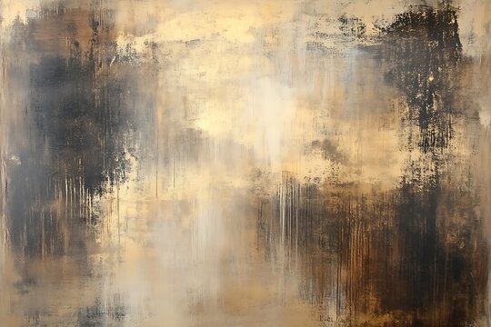 Abstract golden and black design with brushstroke textures, evoking elegance and mystery