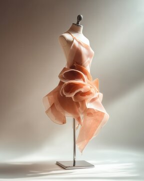 Couture-Inspired Prosciutto Dress on Mannequin
